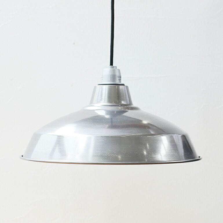 【新品】PACIFIC FURNITURE SERVICE[パシフィックファニチャーサービス]ランプシェード【Brushed Steel】(L)[ブラッシュドスチール 琺瑯 ホーロー シェードのみ 照明器具 φ35cm インテリア ディスプレイ]