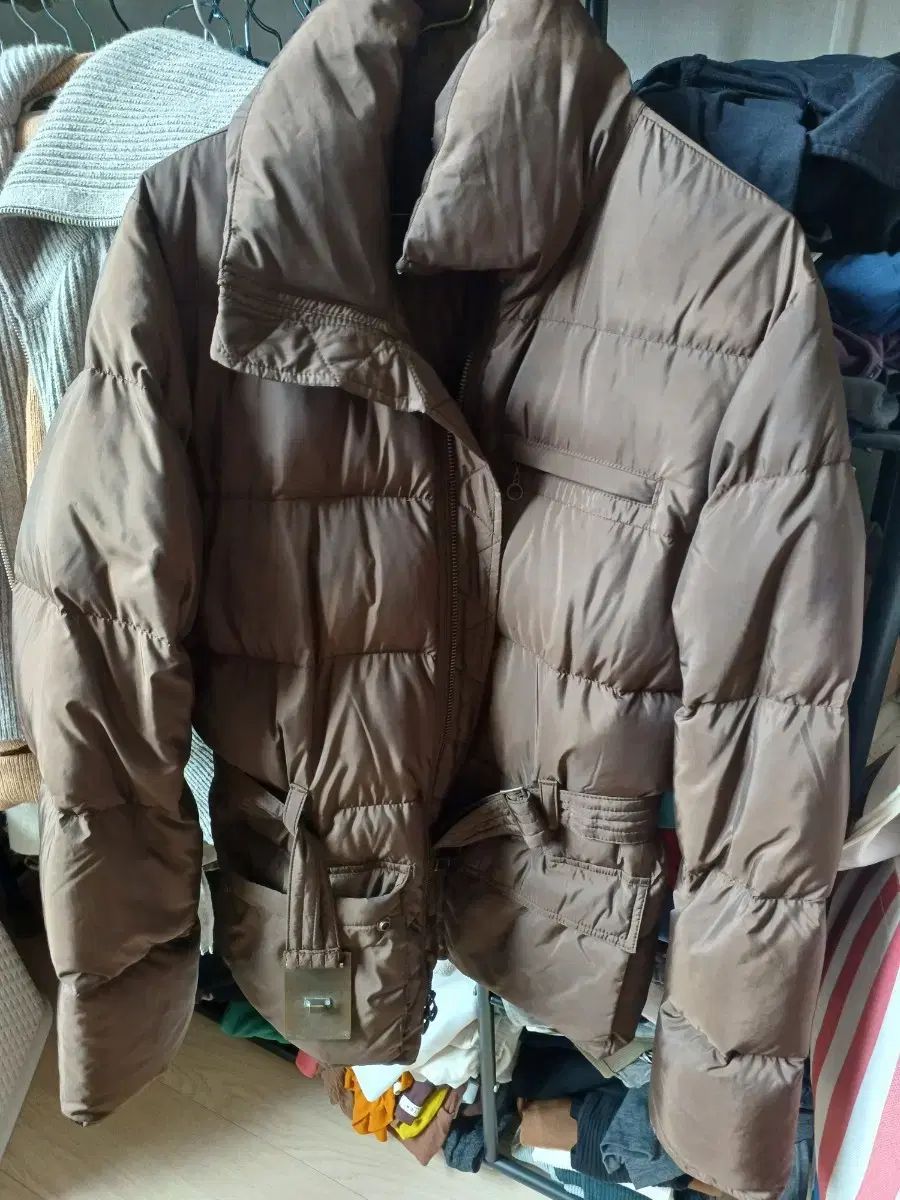 ラルフローレン ブラウン ベルト ダウン アウター