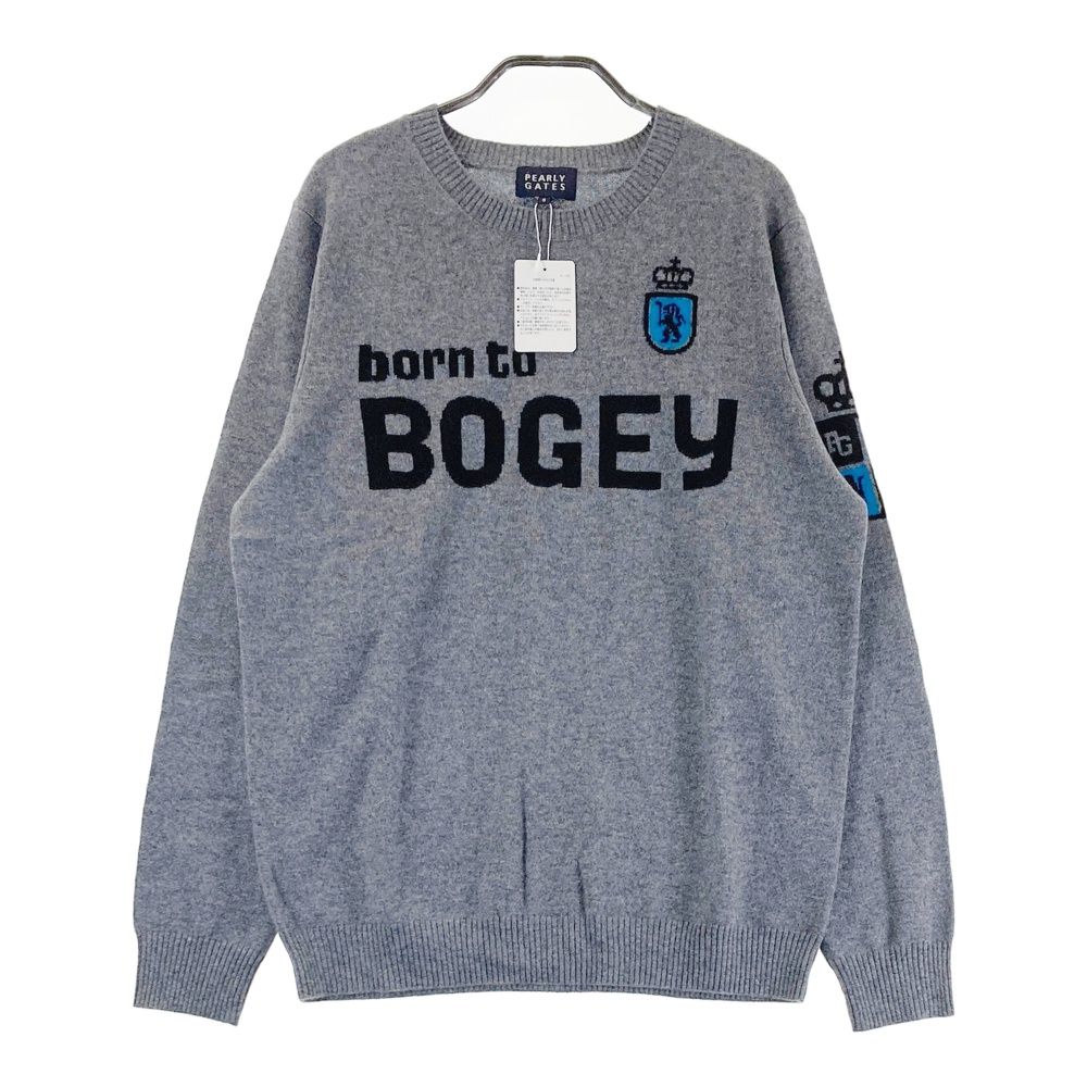 サイズ：5 PEARLY GATES パーリーゲイツ カシミヤ ニットセーター ロゴ