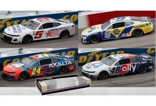 ミニカー　1/64 ヘンドリック・モータースポーツ スローバック 1/64スケール シボレー カマロ 4カーセット NASCAR 2022 [CXX2265DARHMS] 中古】ミニカー 1/64 ヘンドリック・モータースポーツ スロー