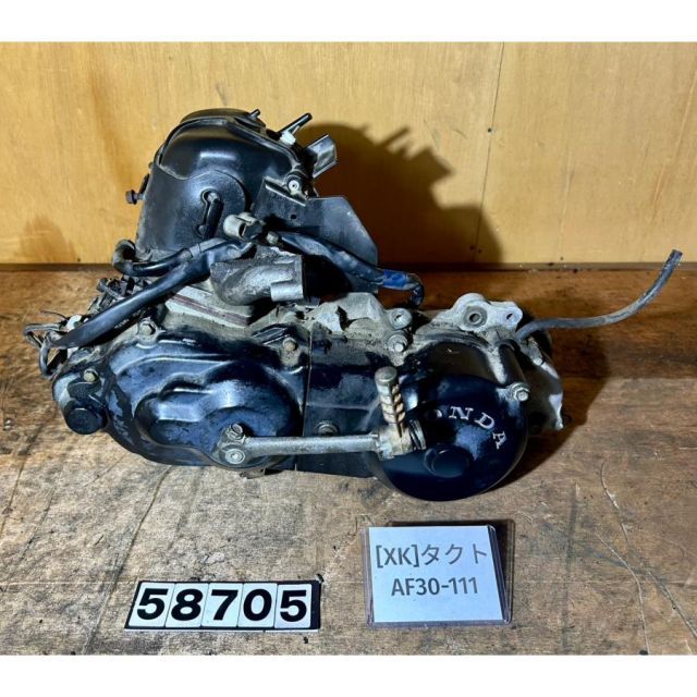 ☆送料無料☆  ホンダ タクト AF30 純正 エンジン AF24E 実働 XK 58705]@ホンダ HONDA タクト AF30-111 エンジン本体 AF24E