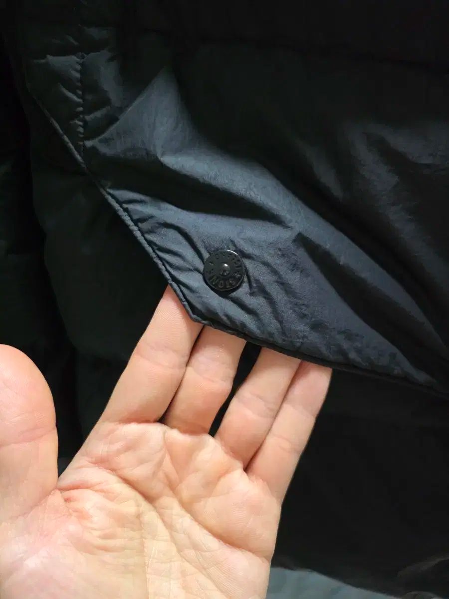 ストーン 40723 ガーメント ダイド クリンクルレップス フード ダウンジャケット 黒 XL