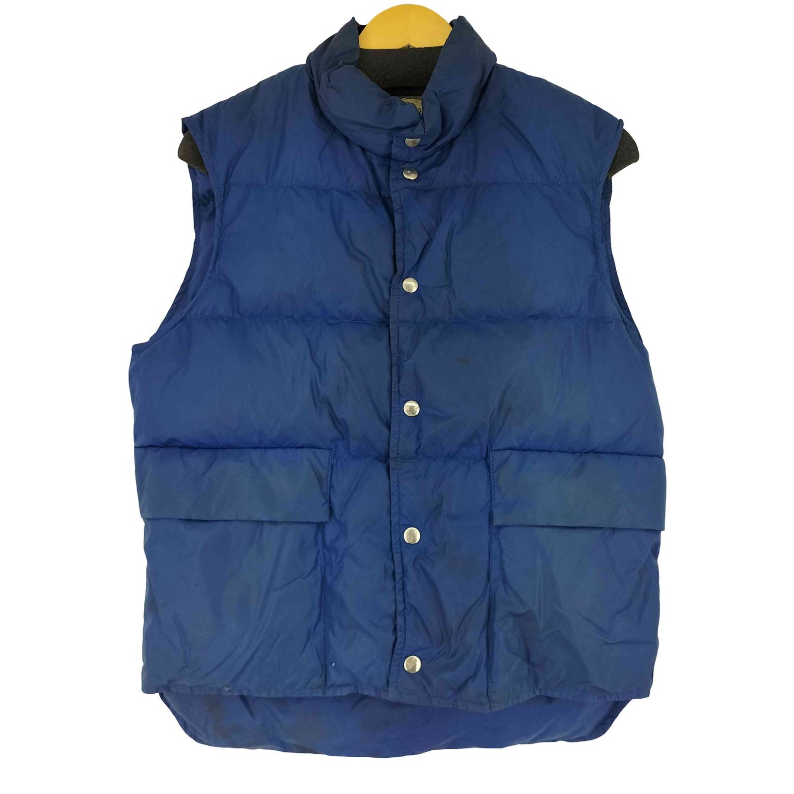 70年代LLビーン エルエルビーンダウンベストグースダウン 筆記体タグS-M相当 L.L.Bean 古着 70年代 エルエルビーン 筆記体タグ グースダウン
