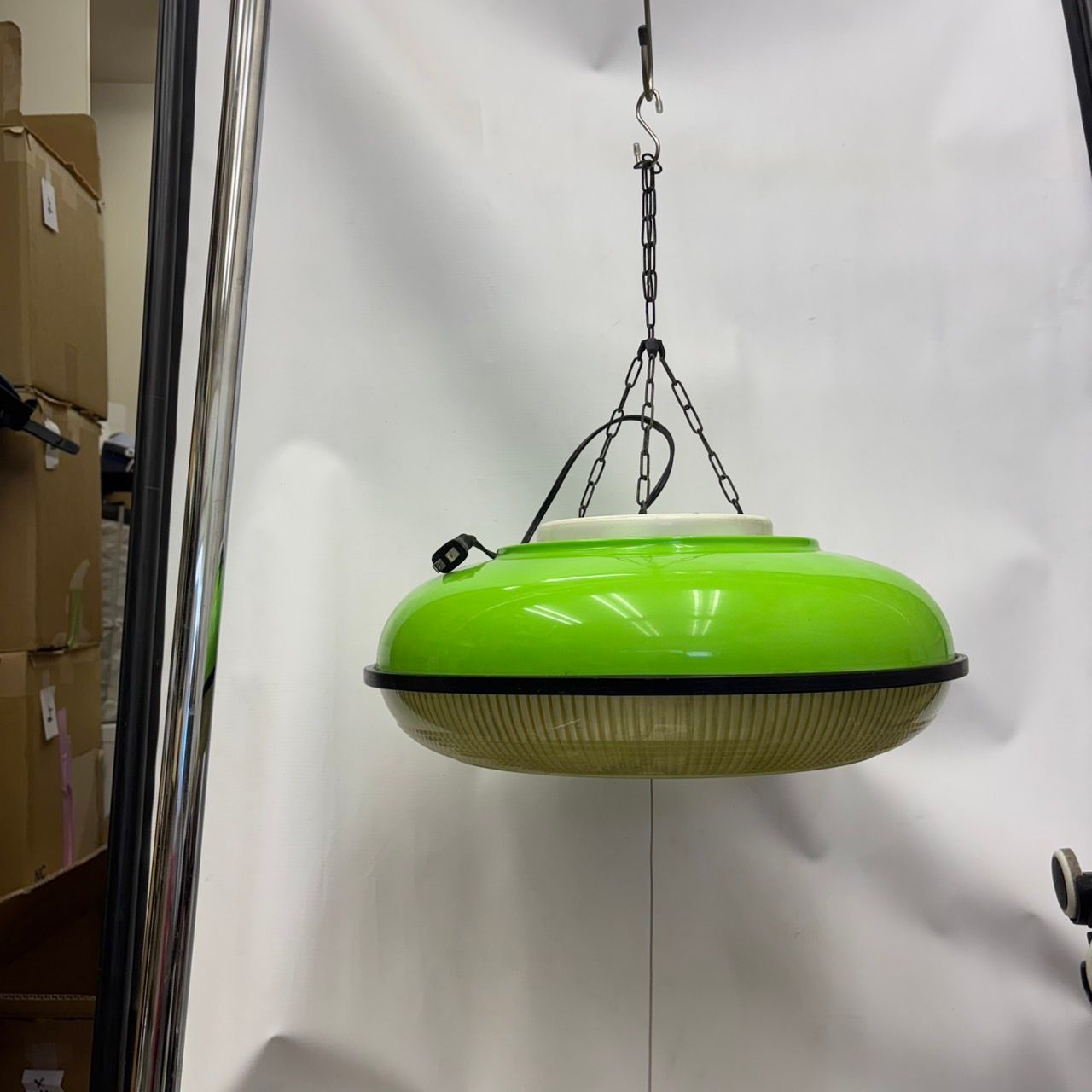 167 レトロポップ 昭和レトロ 天井照明 緑 グリーン 当時物 インテリア
