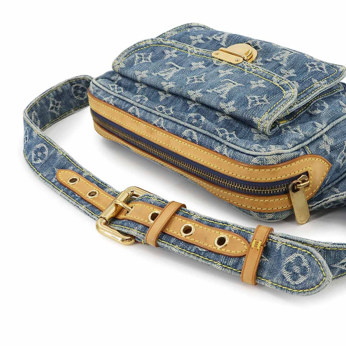 ルイ ヴィトン LOUIS VUITTON モノグラム デニム バムバッグ ウエスト 