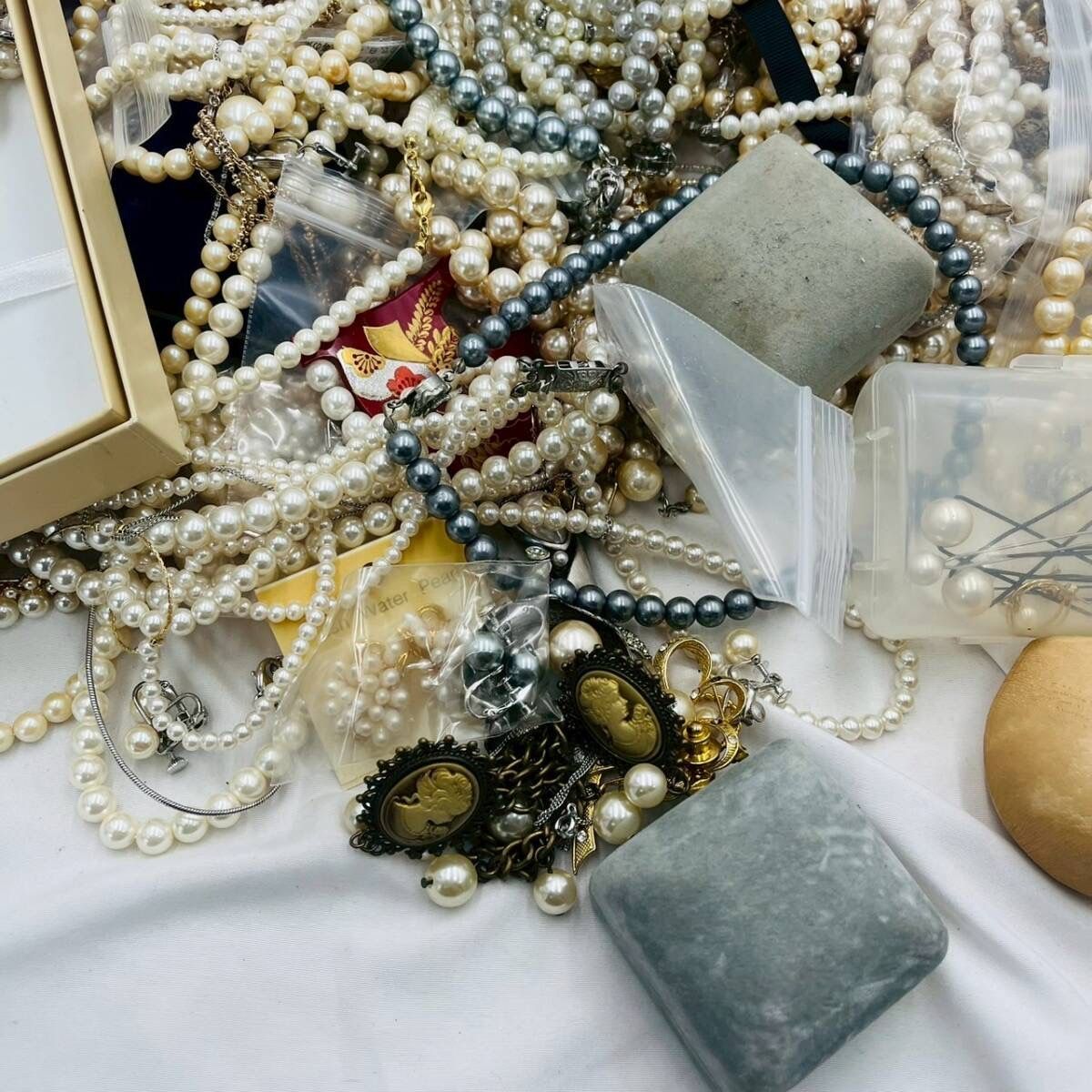 W1365】アクセサリー 大量 まとめ イミテーション ネックレス リング 