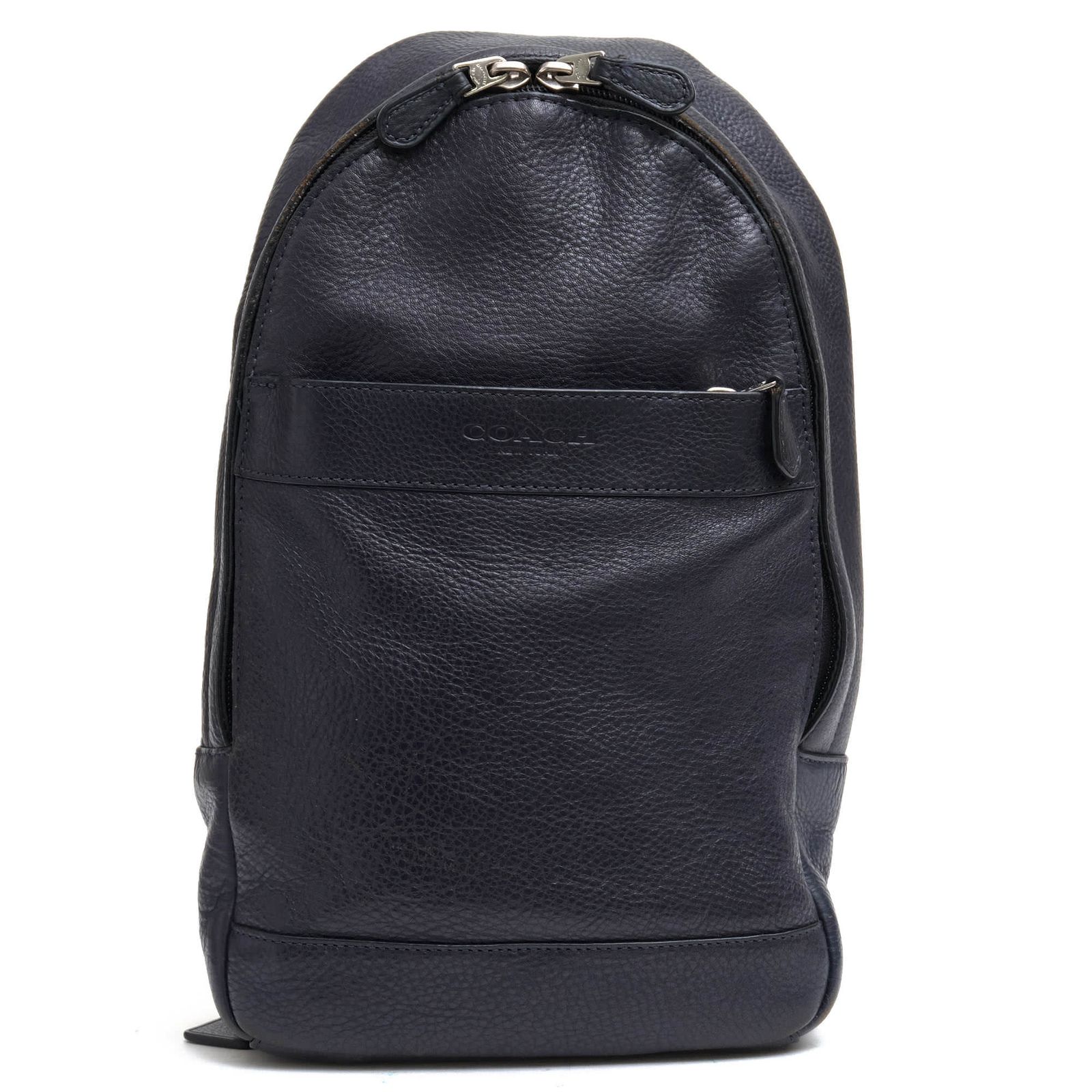 コーチ COACH バッグ ショルダーバッグ 鞄 メンズ 男性 男性用レザー 革 本革 ネイビー 紺 F71751 CAMPUS PACK IN SMOOTH LEATHER スリングバッグ ボディバッグ シボ革 シュリンクレザー