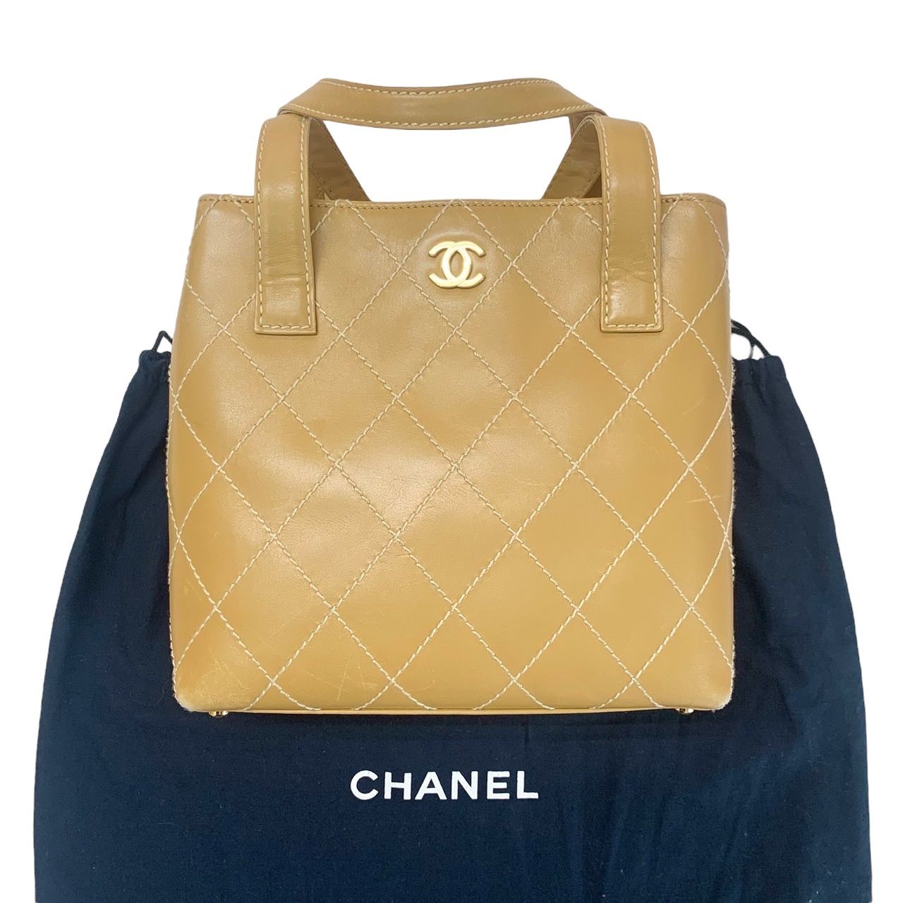 美品⭐️CHANEL シャネル】 ワイルドステッチ ココマーク ハンドバッグ 