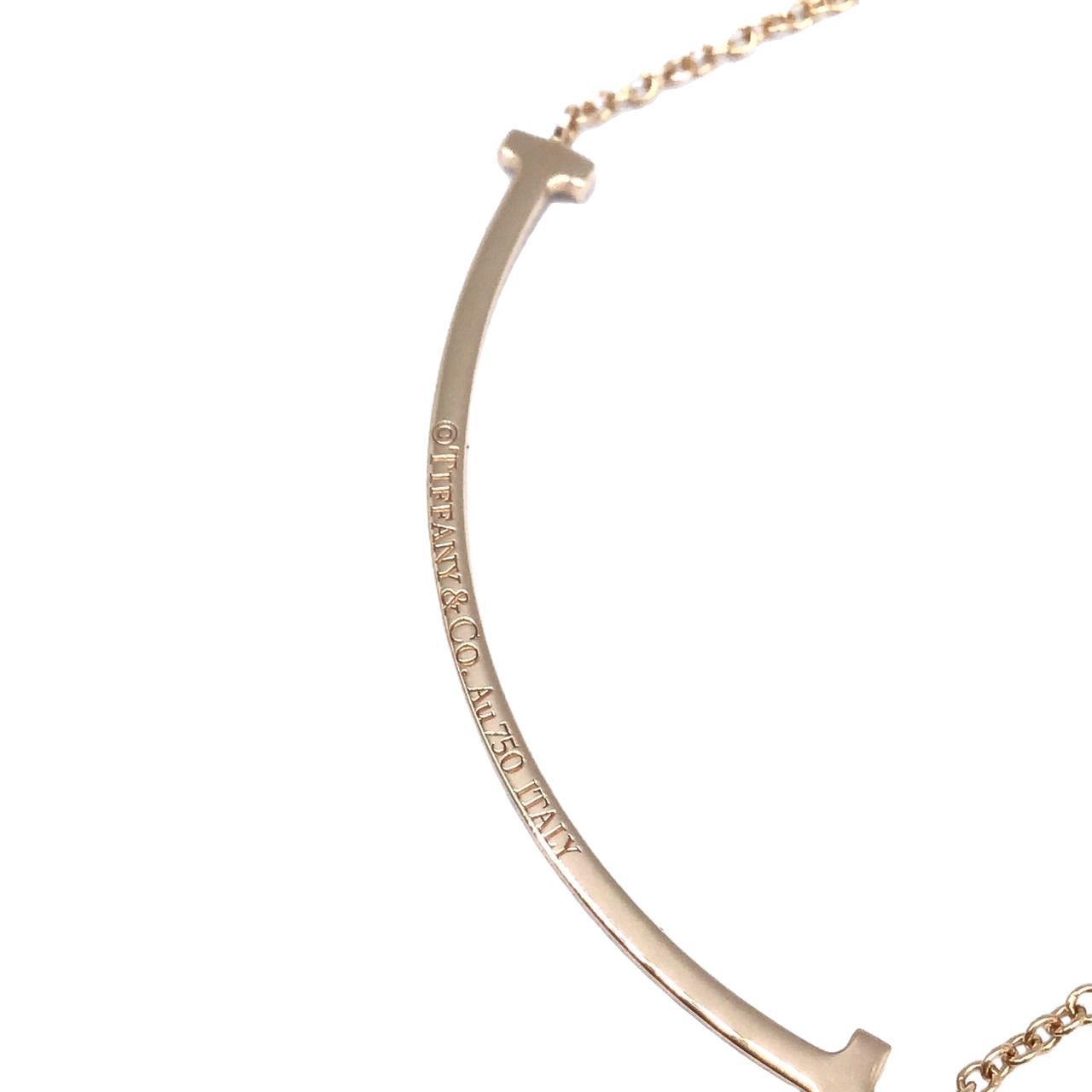 Tiffany & Co. ティファニー Tスマイル ペンダントネックレス K18RG