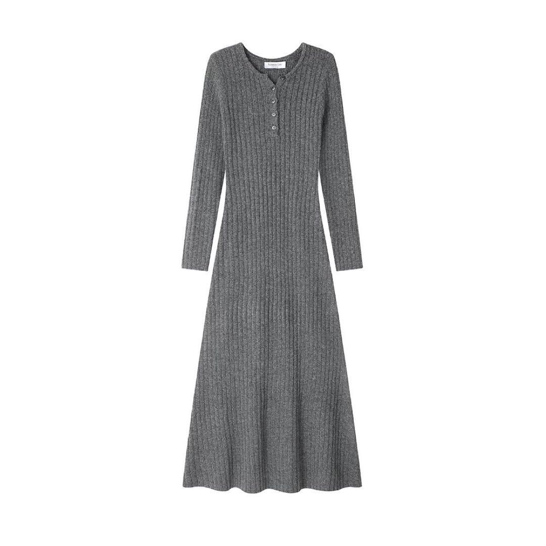 スリムフィット韓国風ロングドレス 春デートコーデに最適 NEXPOTALLINN_EU