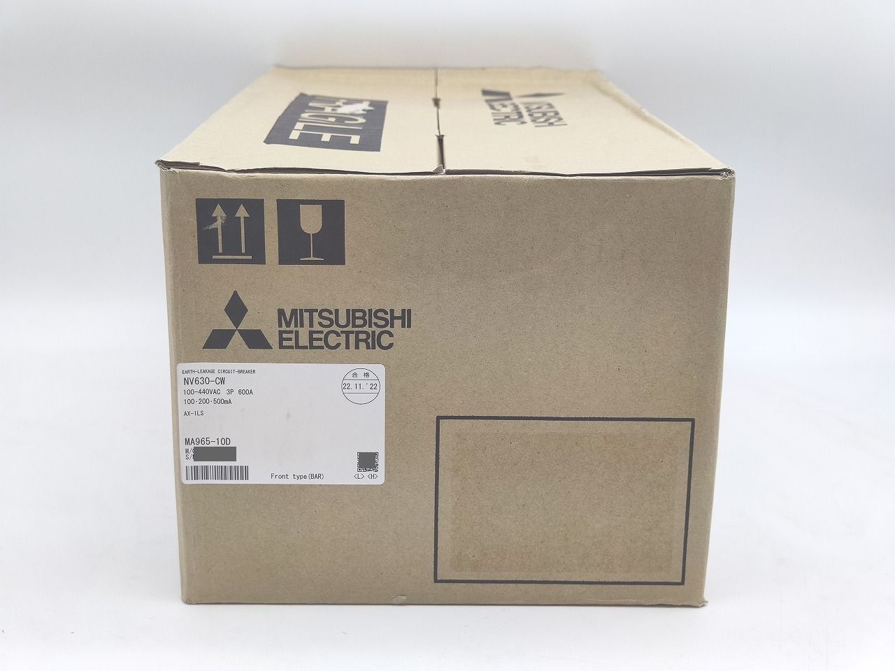 インボイス対応 箱いたみヨゴレ 三菱 MITSUBISHI NV630-CW 100-440VAC 3P 600A 100 200 500mA AX-1LS