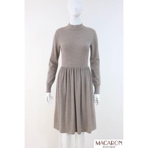 FOXEY☆フォクシー ウールニットワンピース 40028 ベージュ 38サイズ