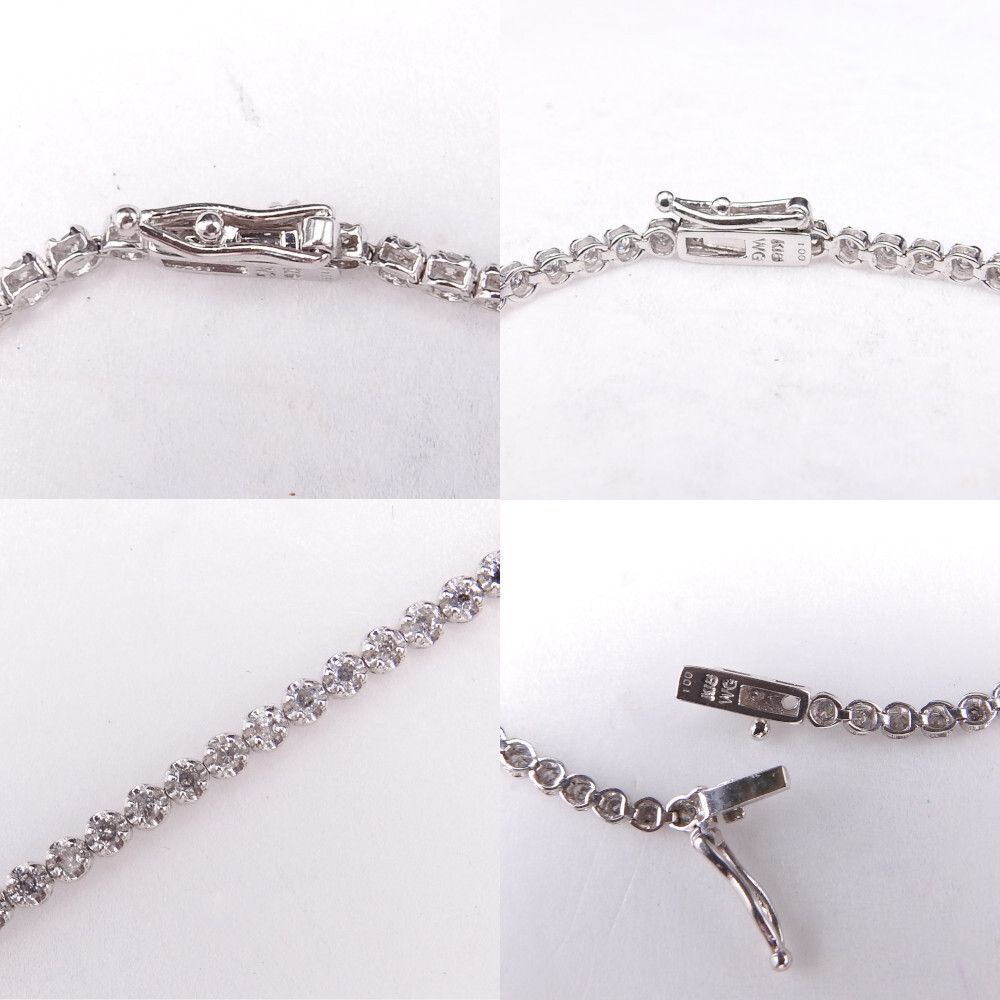 K18WG ホワトゴールド ダイヤモンドD1.00ct テニスブレスレット K18WG ホワトゴールド ダイヤモンドD1.00ct テニスブレスレット