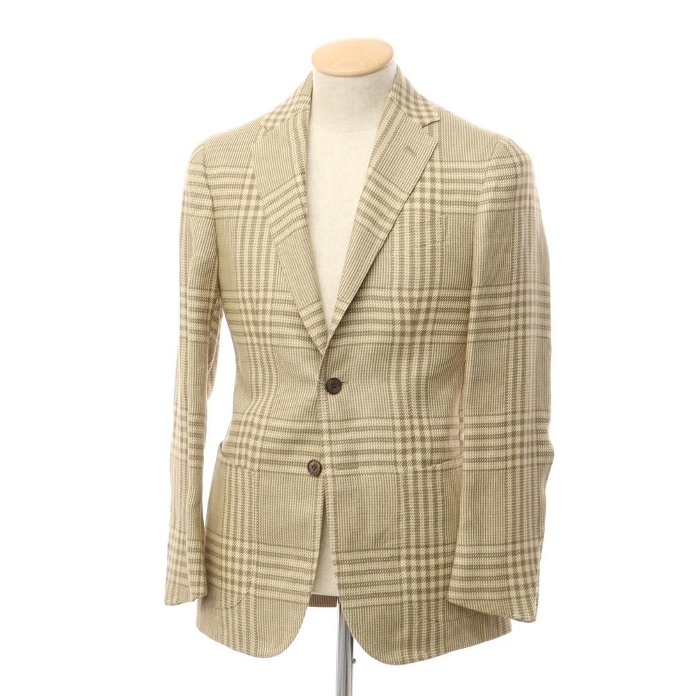 STILE LATINO シルクリネンコットン チェック ジャケット 44