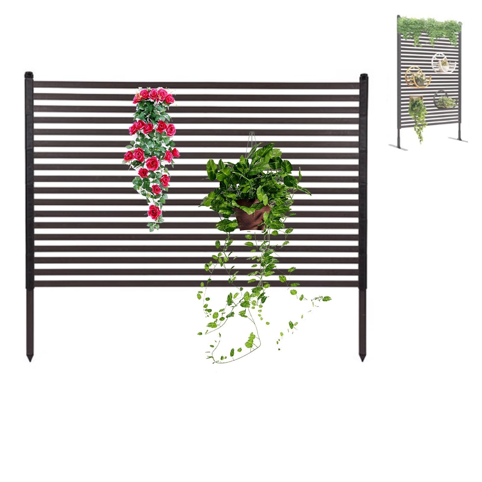 パーテーション 衝立 組立簡単 置くだけ 鋼製 後付け ベランダ 1セット入 玄関 幅120cm×高さ120cm 日除け 庭造り ガーデンフェンス 柵 屋外 外構 隣家 目隠し 境界 フェンス プランター 庭 Jumei 仕切り