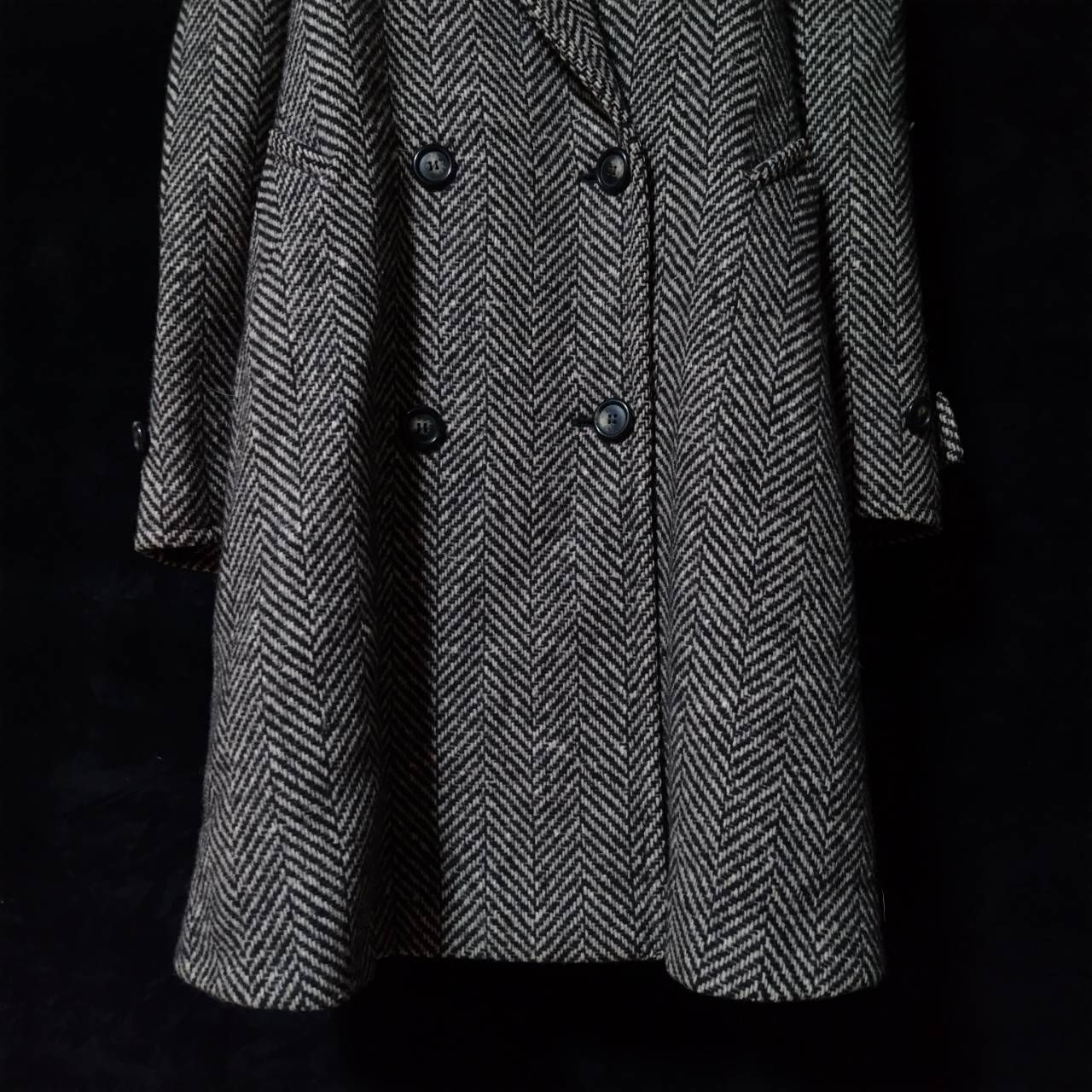 ★イタリア製★ MARELLA ワイドコート ヘリンボーンウール WN0741 ▽7/11値下げしました▽【高級】☆イタリア製☆ MARELLA