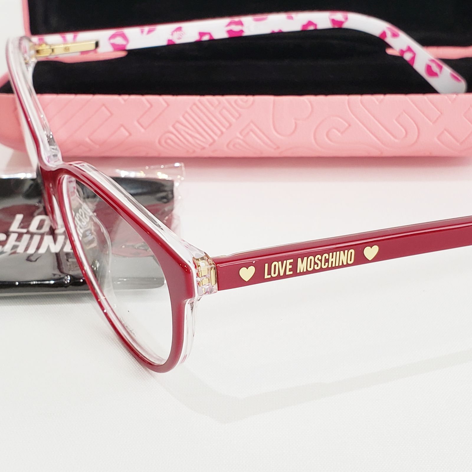 未使用【MOSCHINO】モスキーノ メガネフレーム リップ柄