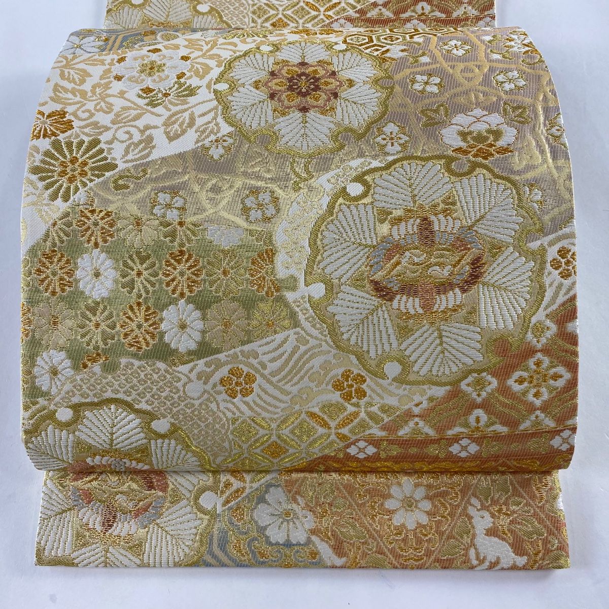 幾何学模様がかっこいいシルバーの袋帯 正絹 楽天市場】帯 幾何学模様の