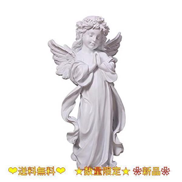 祈る天使像置物ホーム、ガーデンウィングスエンジェル彫刻、可愛い天使