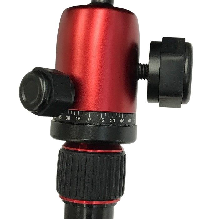 Manfrotto Element トラベル三脚 レッド スモール アルミ製 5段