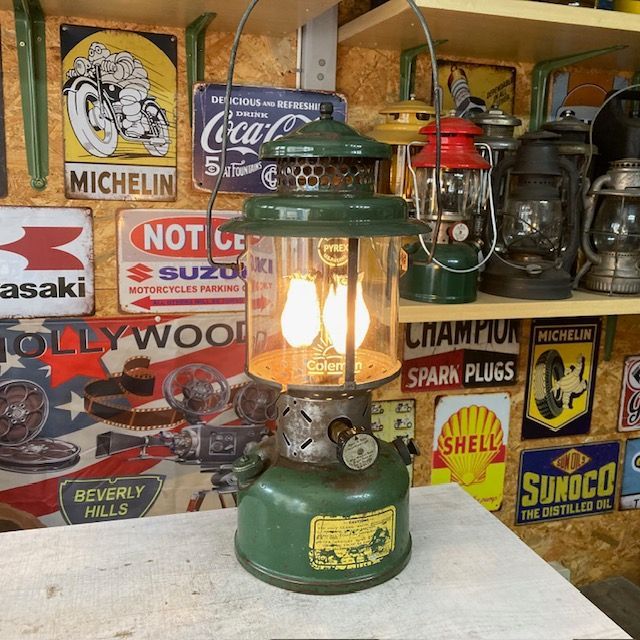 特価1954年8月製 コールマン 200A ランタン （イエローボーダー）s06