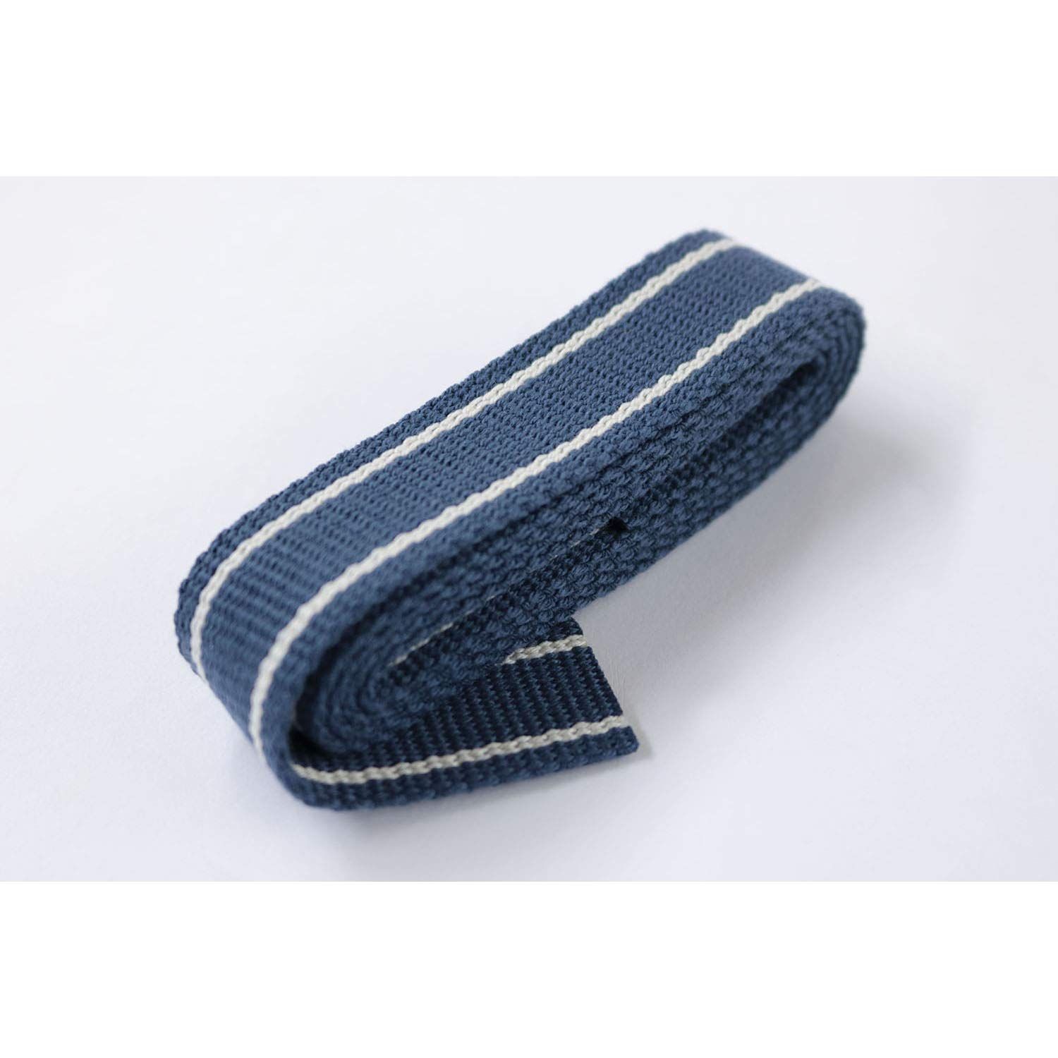 1 mカット 25 mm幅 ナイトブルー レーンベルト ナチュラル 26-208 Clover