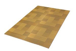 【新品・3営業日で発送】イケヒコ 純国産 い草花ござカーペット 『京刺子』 ベージュ 本間3畳(約191×286cm)