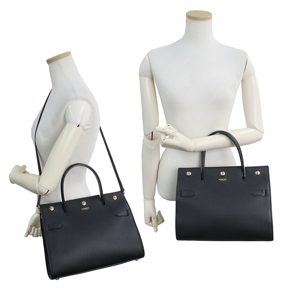 バーバリー　ハンドバッグ　2way ショルダーバッグ バーバリー スモール レザー タイトルバッグ 2WAY ショルダー