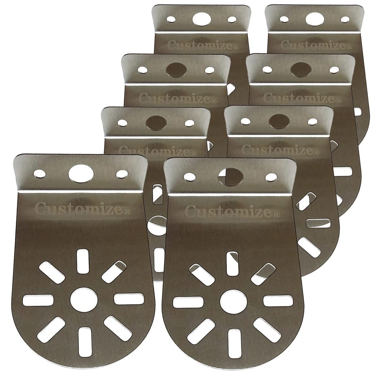 PackageQuantity 8 マーカーランプ ステー トラック用品 バスマーカー L型ステー 45°角取付 ステンレス 2枚 4枚 6枚 8枚 10枚 セット 8