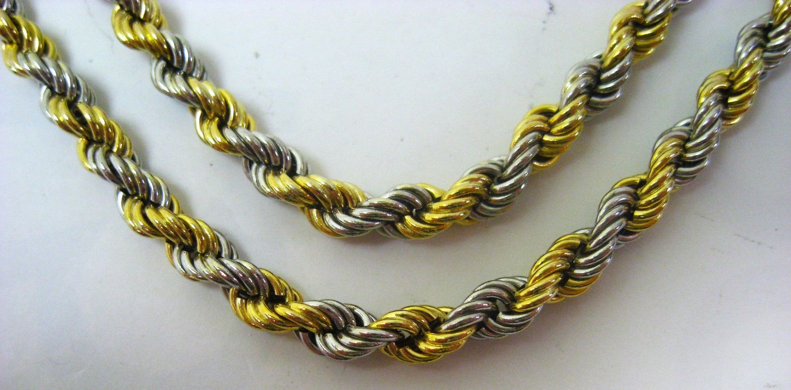極美品 K18Pt850 18金プラチナ ロープ デザイン ネックレス 80cm