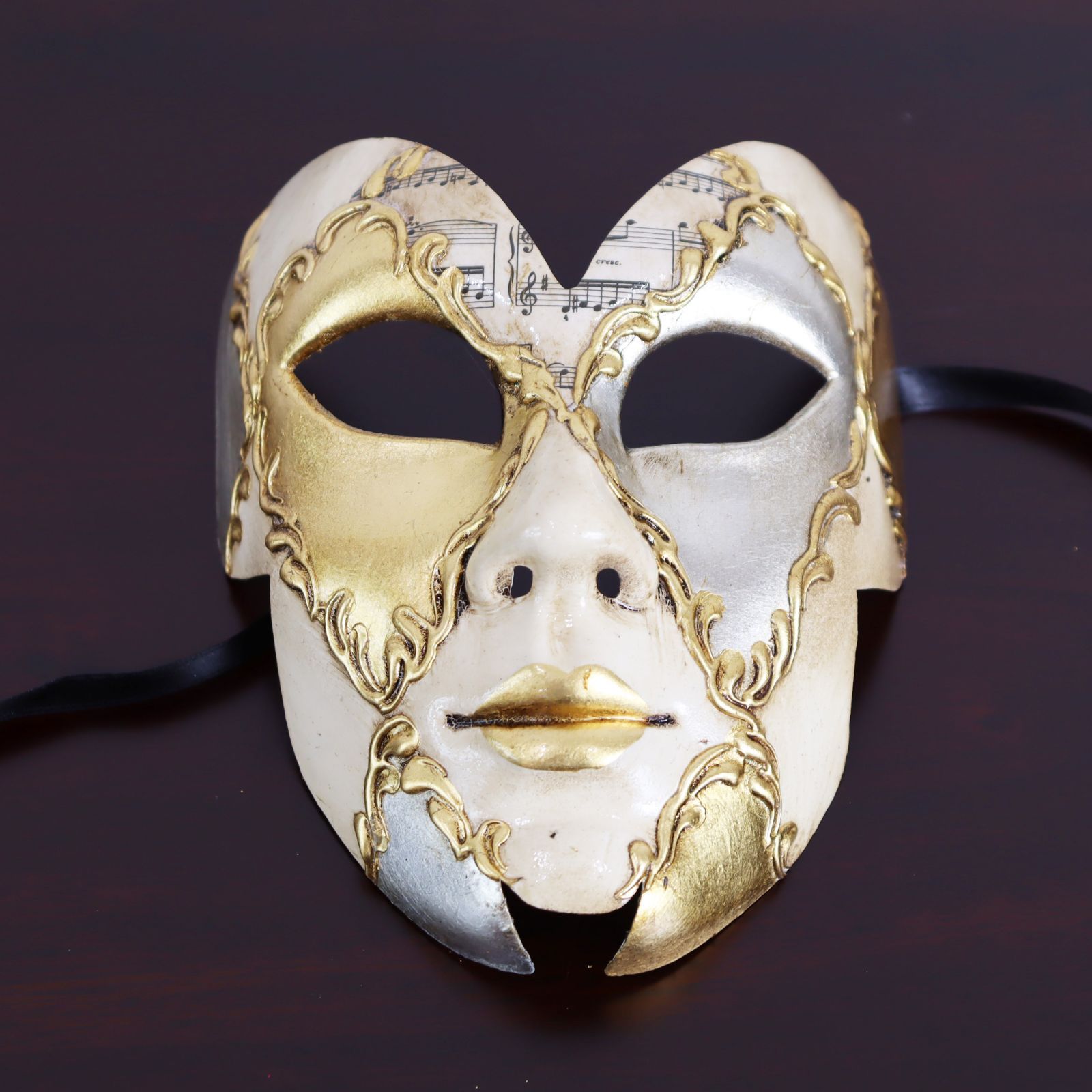 ベネチアンマスク カーニバルマスク 仮面 フルフェイス ホワイト