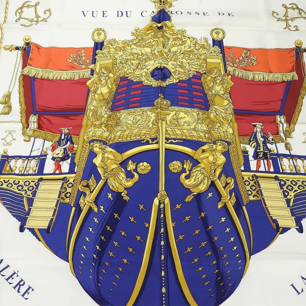 中古】 エルメス スカーフ カレ90 シルク100％ VUE DU CAROSSE
