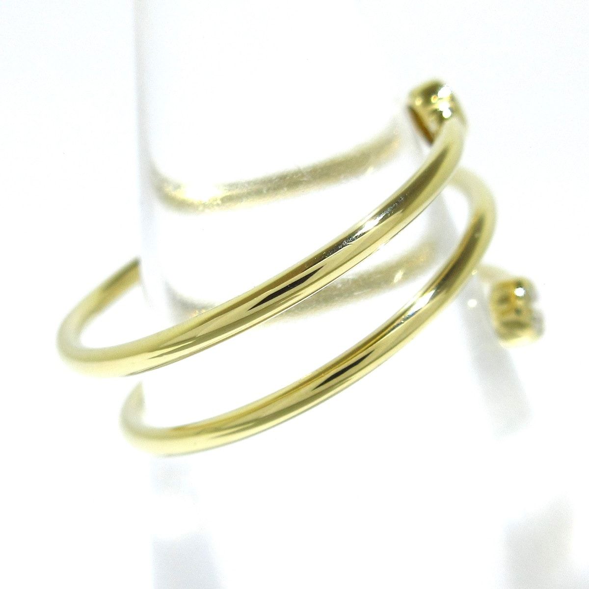 TIFFANY-Co. ティファニー リング ダイヤモンド フープ リング K18YG×ダイヤモンド 2Pダイヤ