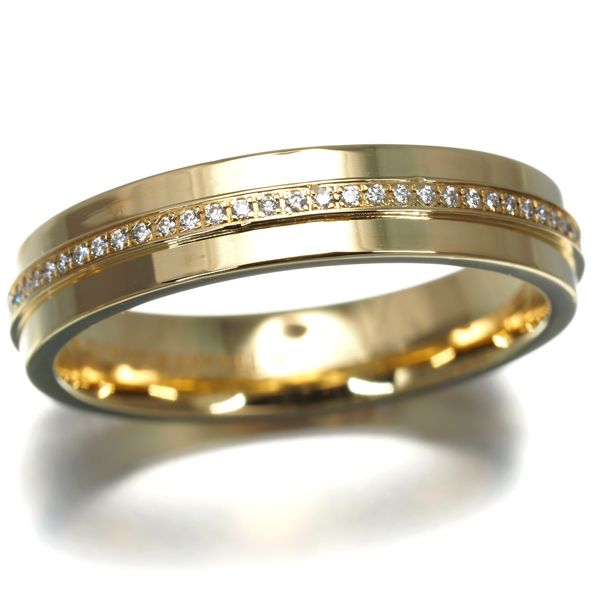 ティファニー リング ダイヤ ダイヤモンド T ナロー 17.5号 K18YG