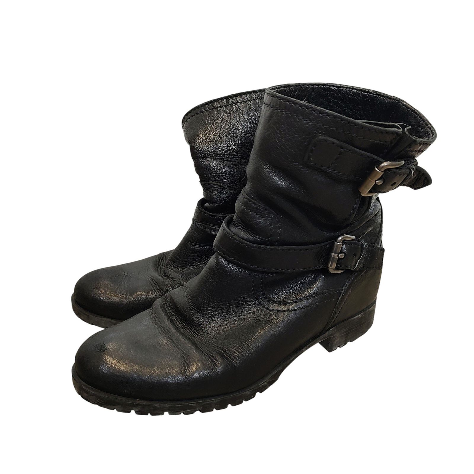 PRADA プラダ ダブル ベルト エンジニア ブーツ 38 F レディース