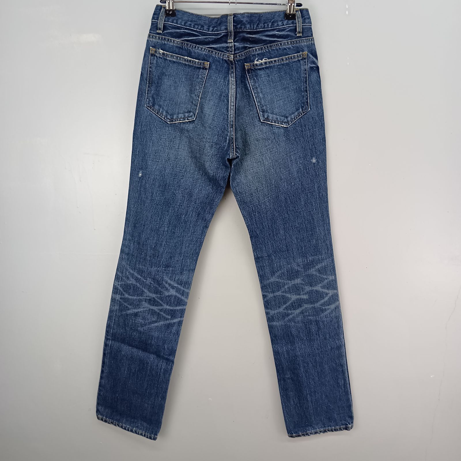 美品】ラウンジリザード デニムパンツ ジーパン ダメージ加工 ハチノス 