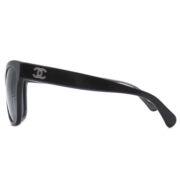 シャネル サングラス ウェリントン 56□17 プラスチック ブラック 黒  