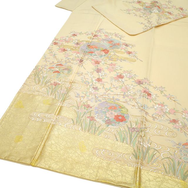 勝利の美酒は甘い蜜】ペルシャ絨毯 シルク手織り カラフルな鳥 青い