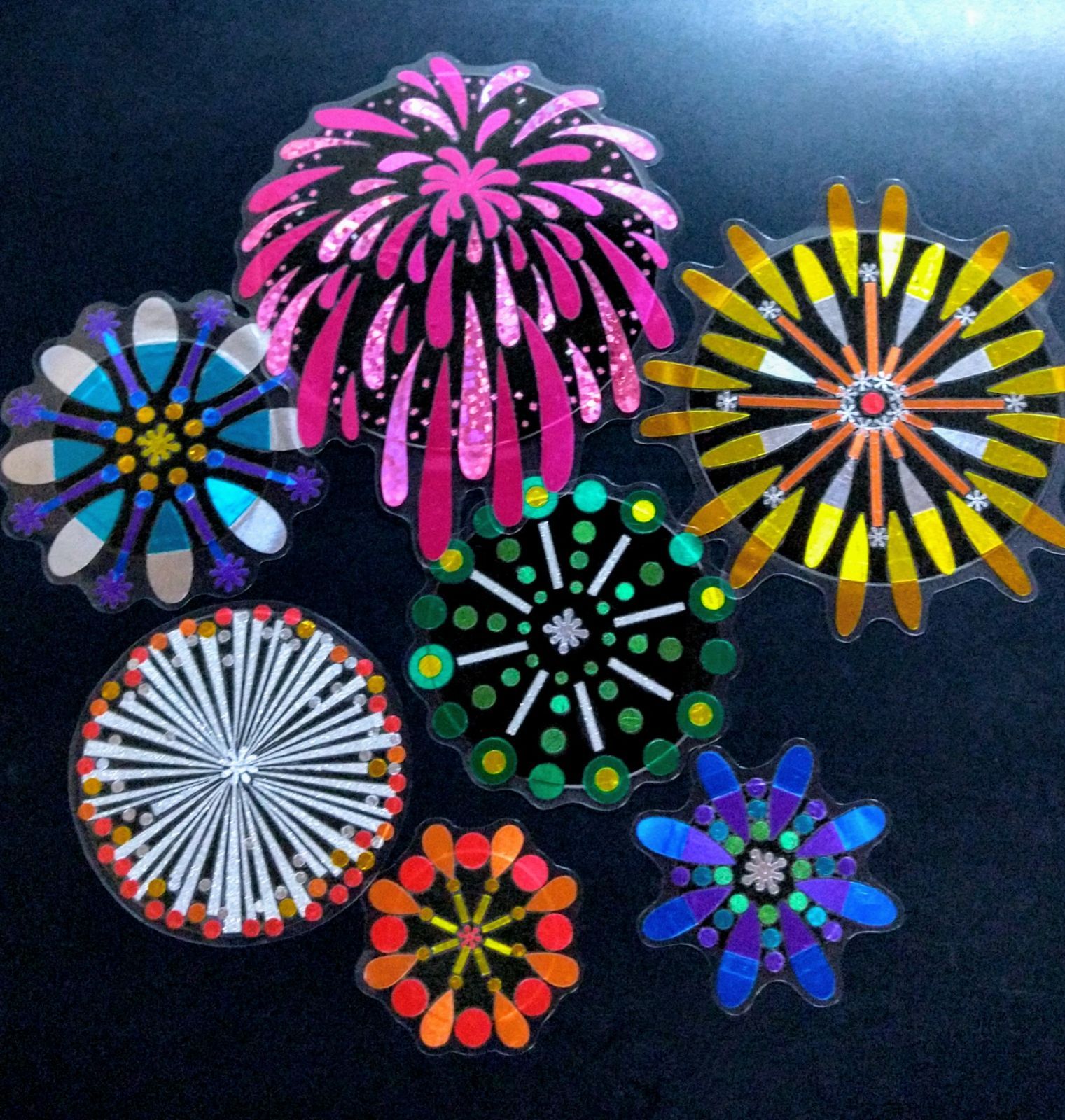 最新入荷 夏の壁面飾り】『夜空を彩る (保育 花火』大文字焼き・五重の塔 クラフト・布製品