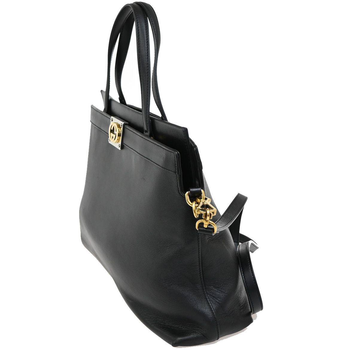 グッチ ハンドバッグ 2way ショルダー レザー×PVC インターロッキングG GUCCI グッチ インターロッキングG ハンドバッグ ショルダー