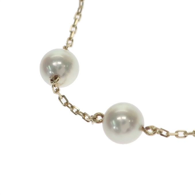 未使用品】MIKIMOTO ミキモト パール ブレスレット 8P 8粒 K18 YG 750