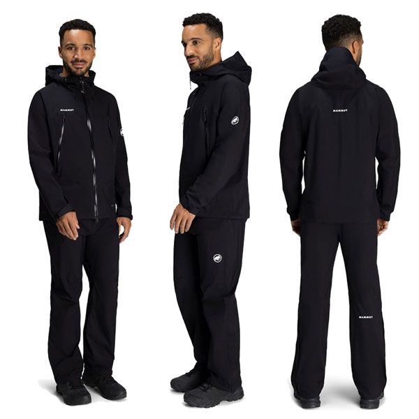 マムート マサオライトレインスーツアジアンフィット MAMMUT MASAO LIGHT RAIN-SUIT AF レインスーツ 登山 自転車 BLACK-BLACK EU S EU M EU L OLIVEOS_COM_TR