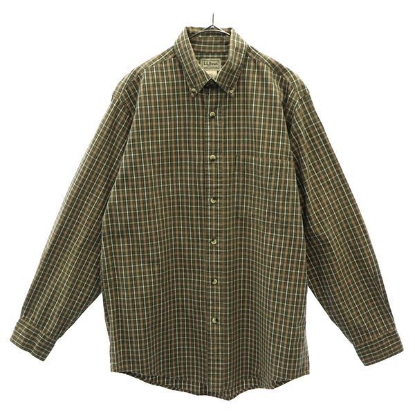 エルエルビーン アウトドア チェック 長袖 ボタンダウンシャツ S-REG L.L.Bean メンズ 古着 【240115】