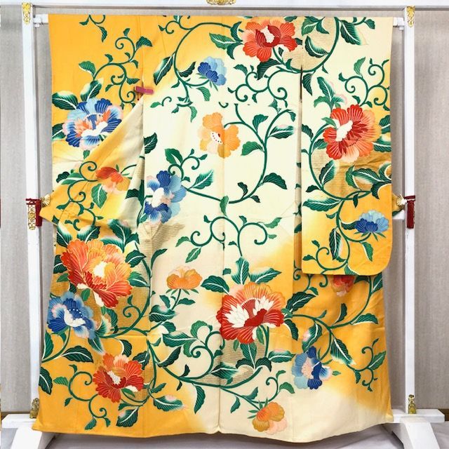 〇【最終値下げ】505ml48〇花 浴衣 反物 有松鳴海絞り 絞り染 木綿〇