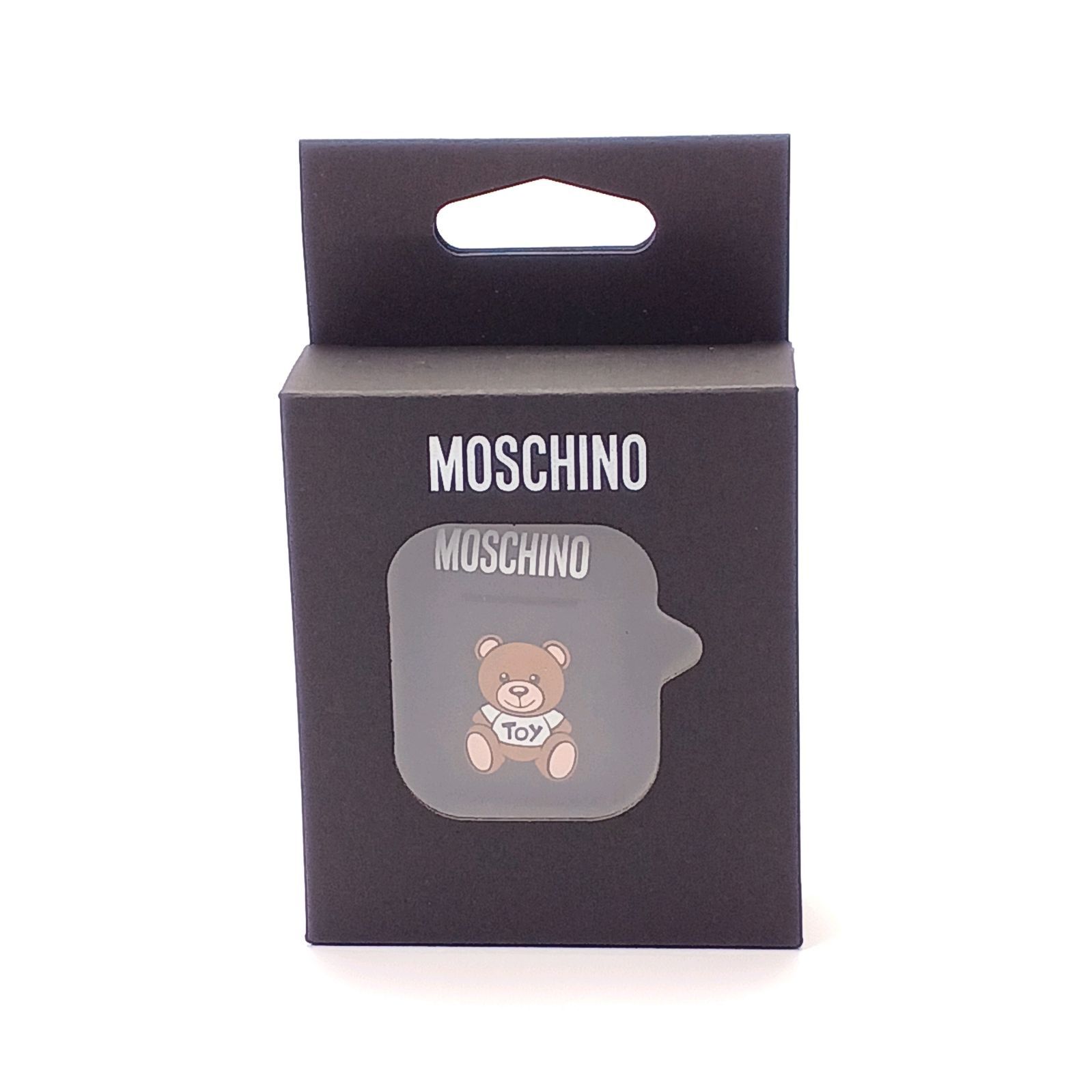 モスキーノ MOSCHINO イヤホンケース(ベア/ブラック×ゴールド/レザー