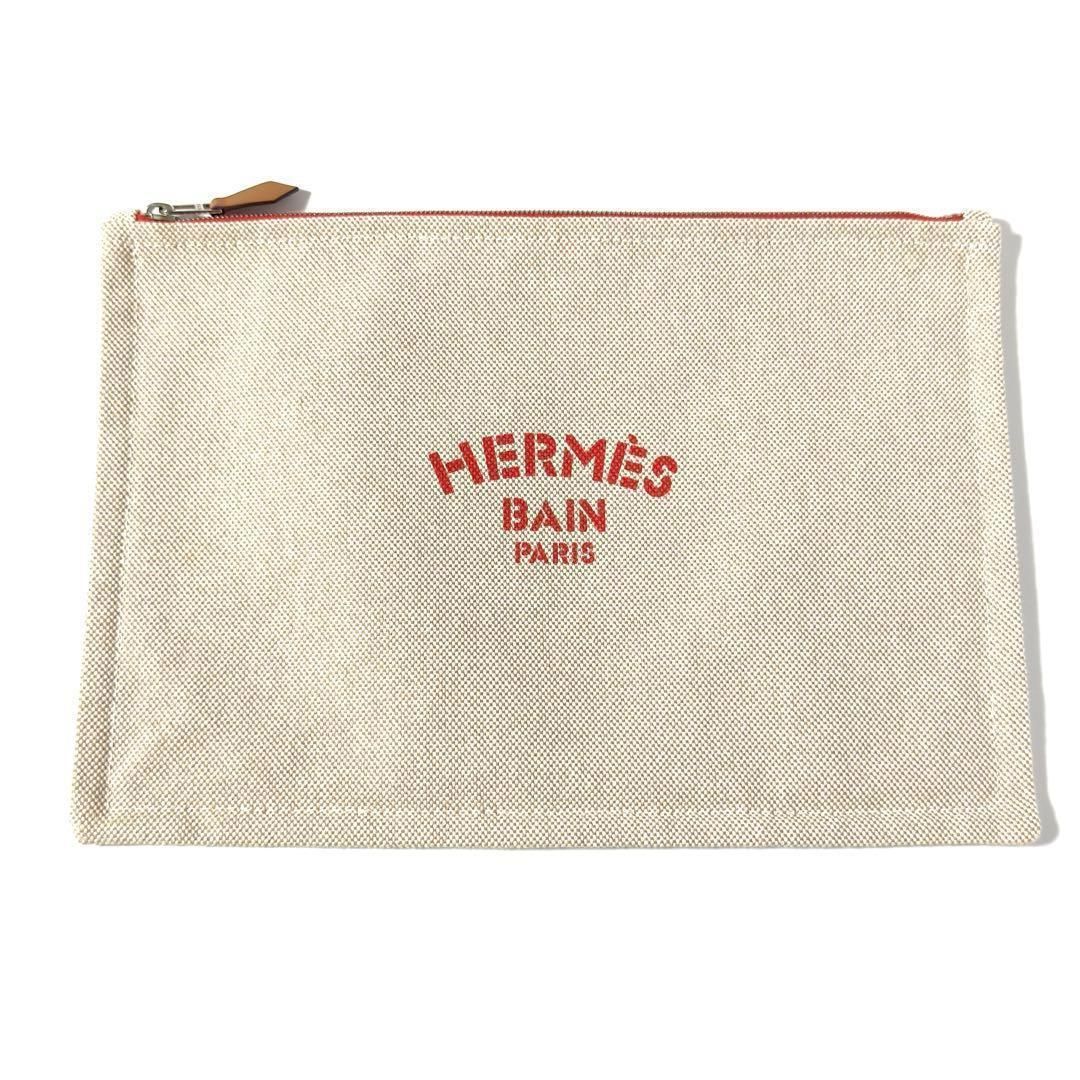CP45 エルメス 美品 BAIN ニューヨッティングGM フラットポーチ CP45 エルメス 美品 BAIN ニューヨッティングGM フラットポーチ
