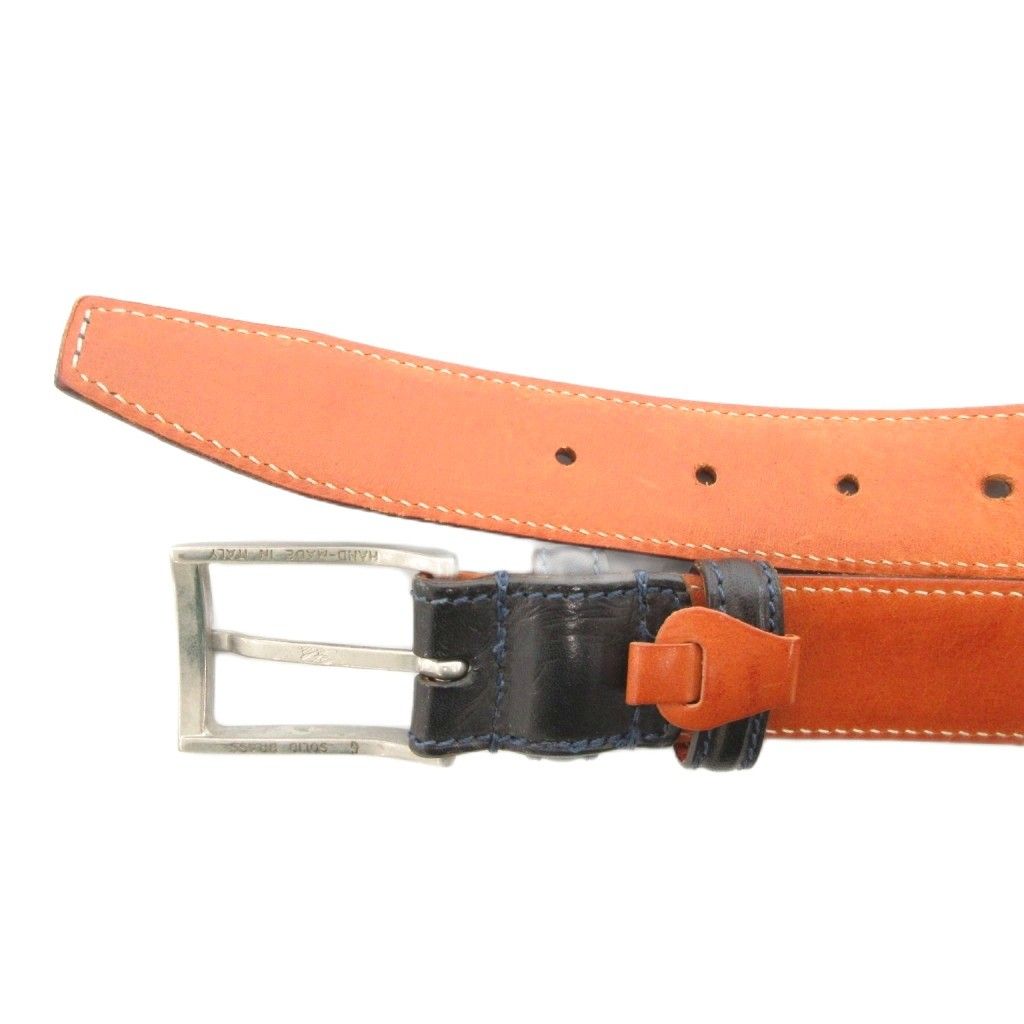 ほぼ未使用 フェリージ felisi レザー ベルト 44-80 フェリージ Felisi レザーベルト 44-80 ステッチ 黒 ブラック