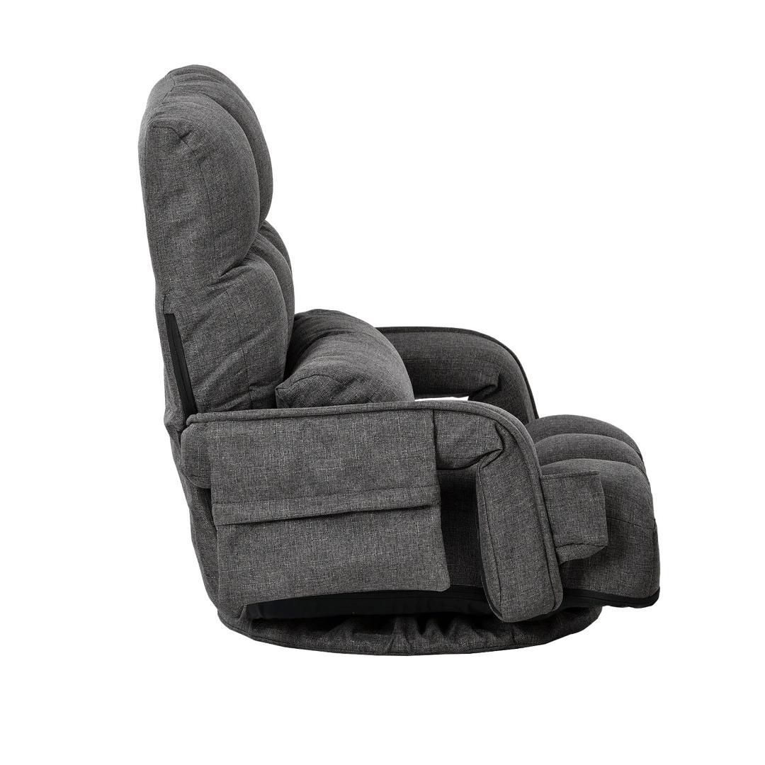 回転式座椅子肘掛けハイバック座いすリクライニング1人掛けソファー