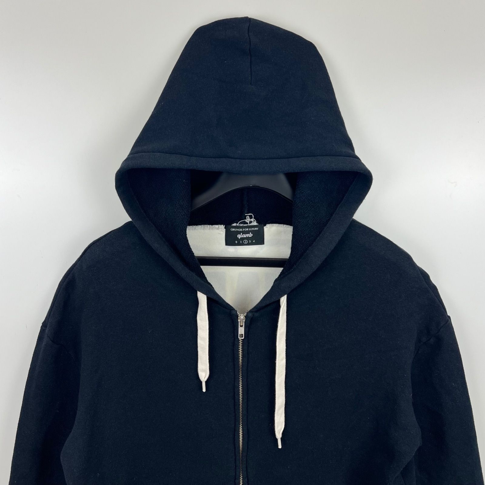glamb 2017ss archive damaged back logo zip hoodie 2 GB17SP/CS01 