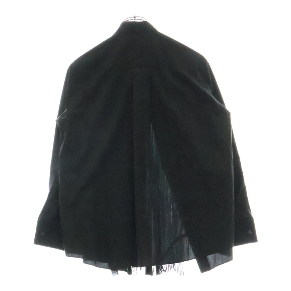 サカイ 21SS COTTON POPLIN SHIRT ロングスリーブ コットン ポプリン シアー プリーツ シャツ ブラウス レディース ブラック 21-05611 Sacai (サカイ) 21SS COTTON POPLIN SHIRT ロングスリーブ